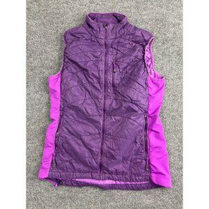 Outdoor Research Cathode Vest Women's M Purple Full Zip Zipped Pockets Quilted